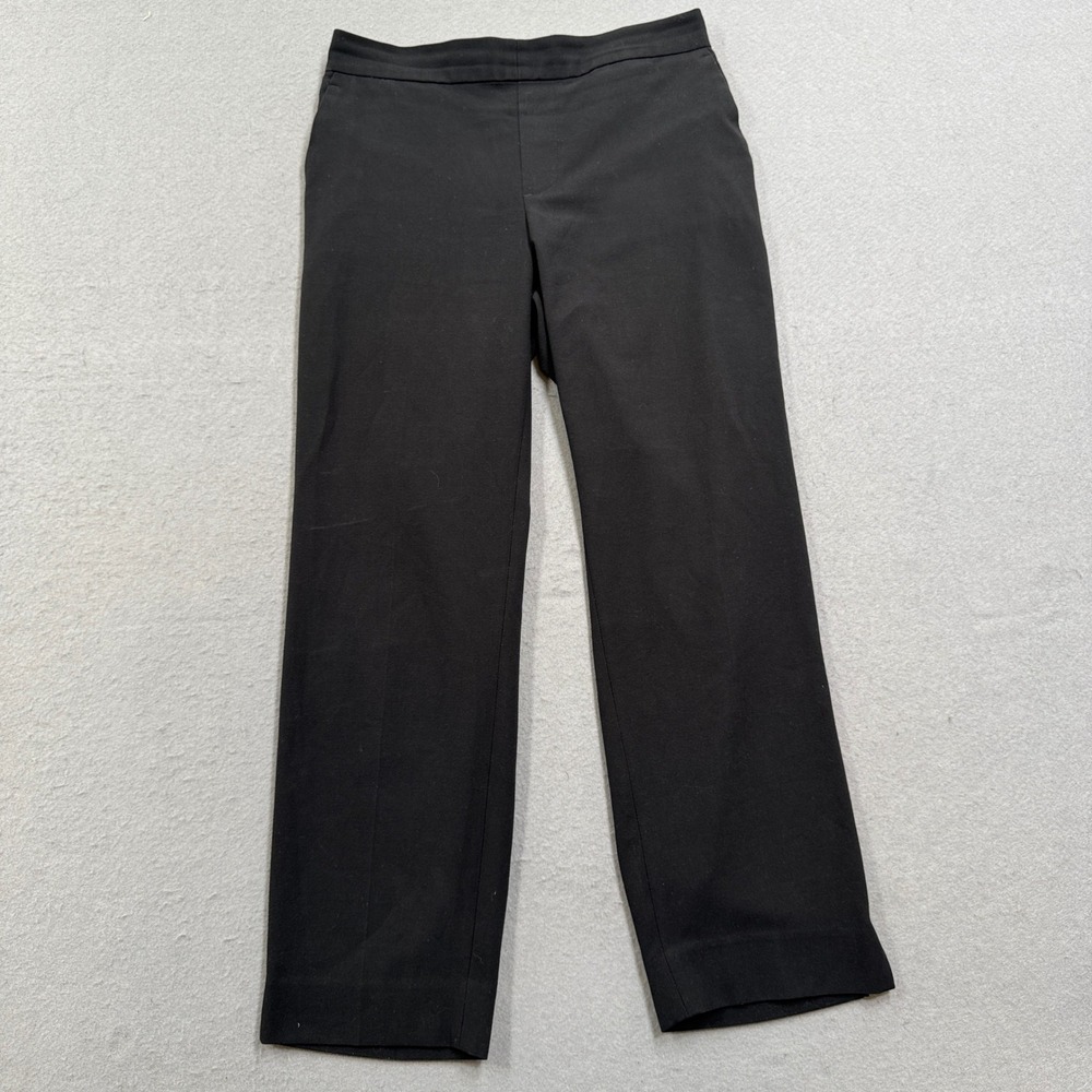 Banana Republic Pants Women's 4 Black Straight Leg Hayden Pull On Elastic Waist